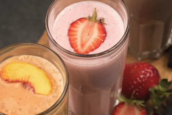 Milk-shake au lait de riz et aux fruits