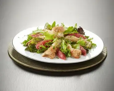 Salade de langoustines et pamplemousse